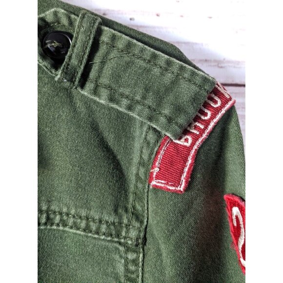 Forever 21 Women's Military Shirt Jacket Green Long Sleeves Button Up Size S - Picture 5 of 11